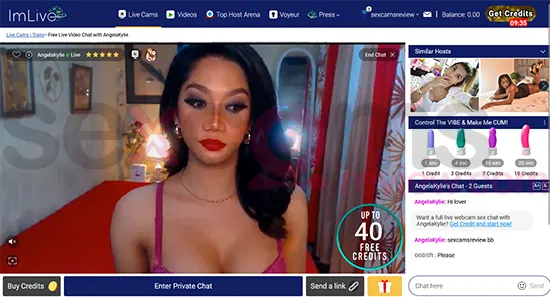 ImLive.com trans Colombian live sex room